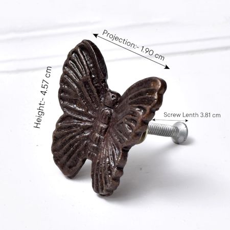 6 Pieces Butterfly Metal Drawer Knobs